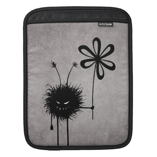 Evil Flower Bug Vintage iPad Sleeve (Front)