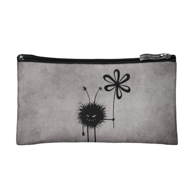 Evil Flower Bug Vintage Makeup Bag (Front)