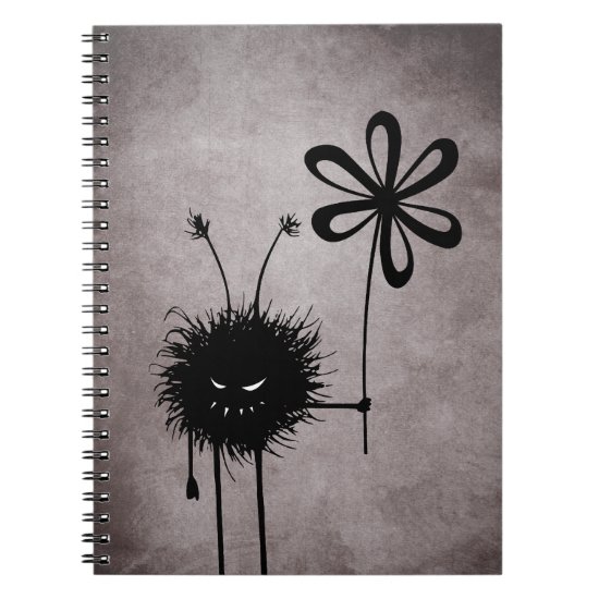Evil Flower Bug Vintage Notebook