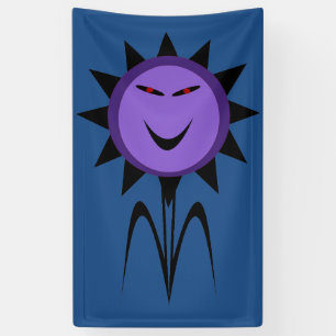 Evil Flower Kawaii Goth Halloween Banner