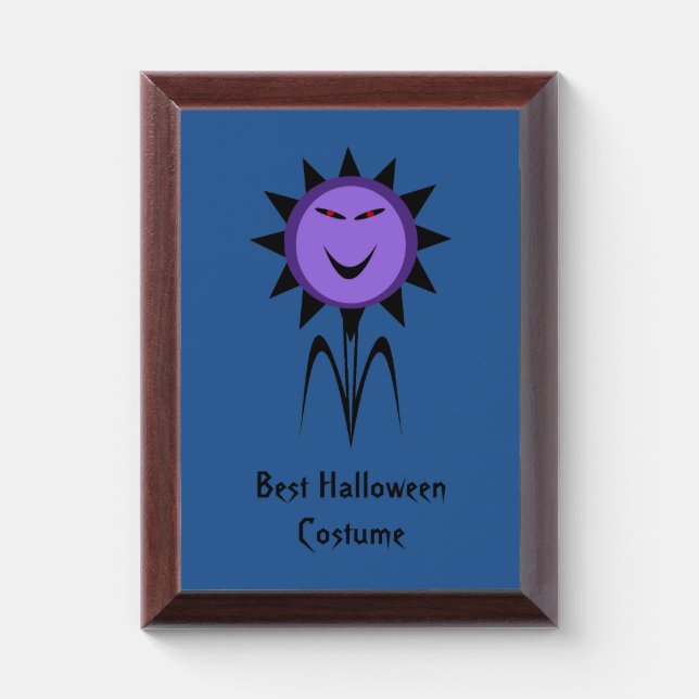 Evil Flower Kawaii Goth Halloween Custom Costume Award Plaque (Vertical)