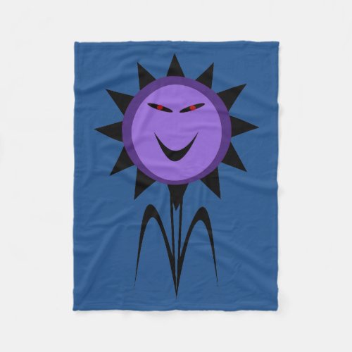 Evil Flower Kawaii Goth Halloween Fleece Blanket