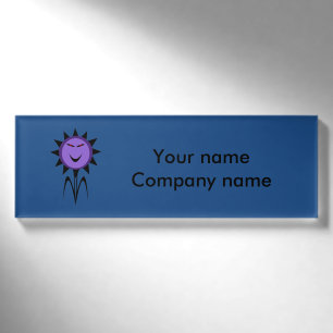 Evil Flower Kawaii Goth Halloween Name Tag