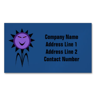 Evil Flower Kawaii Goth Halloween Personalized Magnetic Business Card