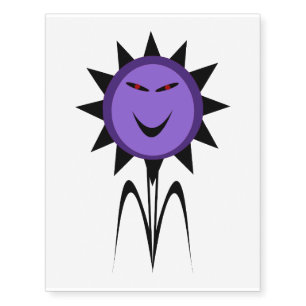Evil Flower Kawaii Goth Halloween Tattoos