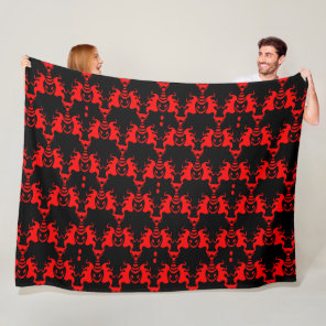 Evil Genie Interlocking Pattern Fleece Blanket