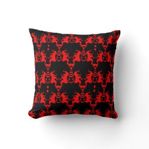 Evil Genie Interlocking Pattern Throw Pillow