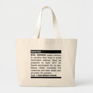 Evil Genius Ad Large Tote Bag