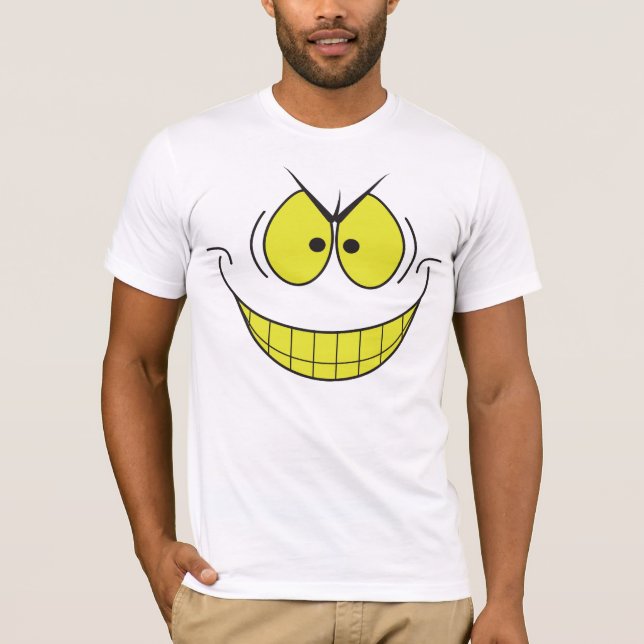 Evil Genius Big Smile Face Tshirt (Front)