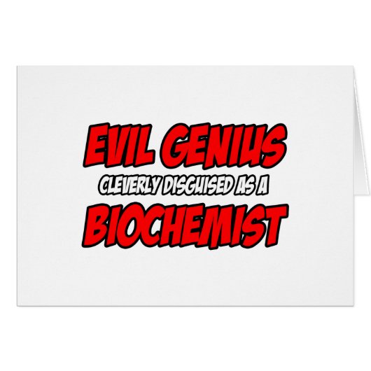 Evil Genius...Biochemist Cards (Front Horizontal)