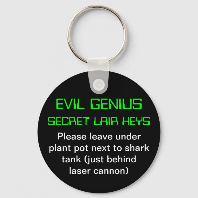 Evil Genius Keychain (Front)