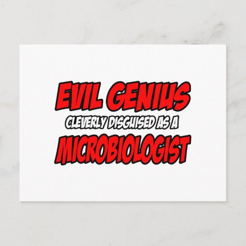 Evil GeniusMicrobiologist Postcard