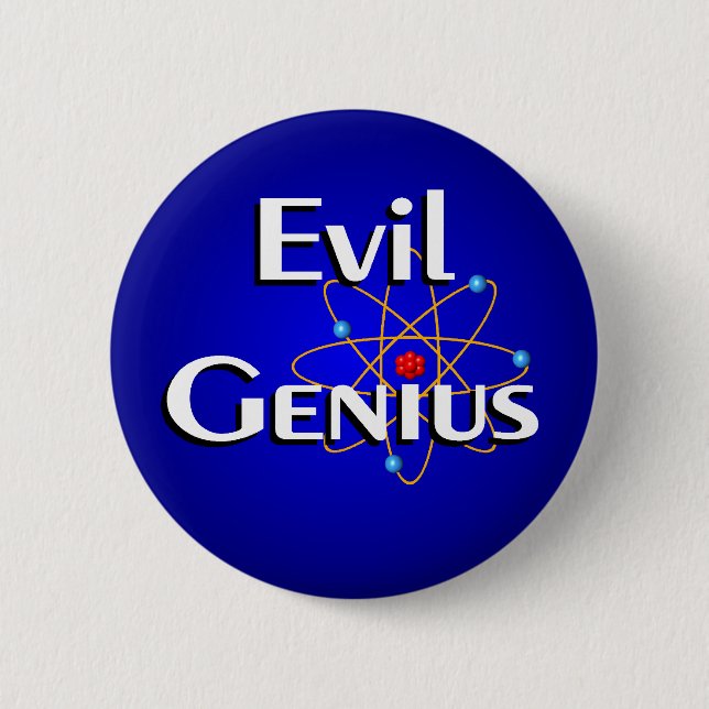 Evil Genius Pinback Button (Front)