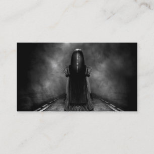 Evil Girl Customizable Halloween Business Cards