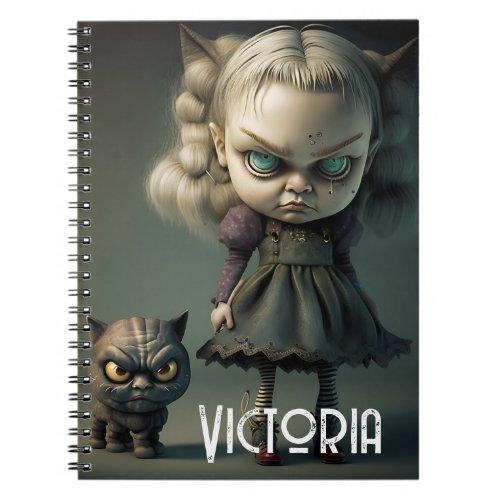 Evil Girls and Pets _ The Cat _ Personalized Notebook