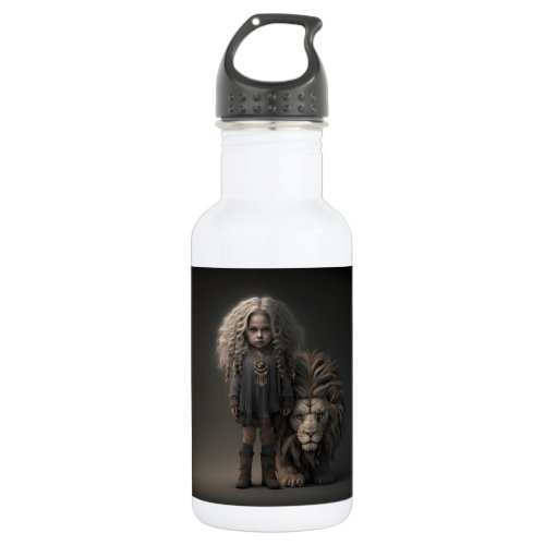 Evil Girls and Pets _ The Lion _ Personalized Stainless Steel Water Bottle