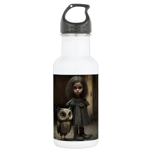 Evil Girls and Pets _ The Owl _ Personalized Stainless Steel Water Bottle