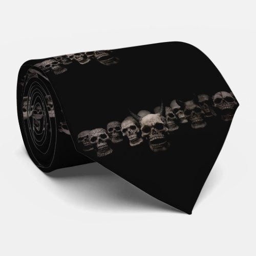 Evil Gothic Skull Tie