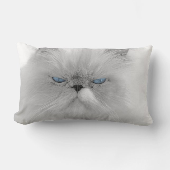 Evil Grandfather of Grumpy Cat Lumbar Pillow (Front)
