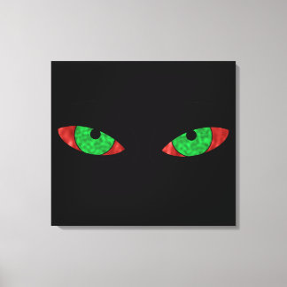 Evil Green Eyes Canvas Print