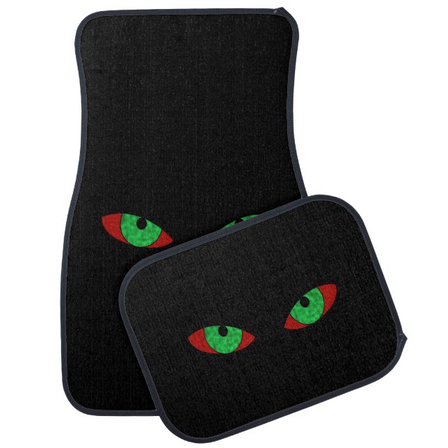 Evil Green Eyes Car Floor Mat (Set)