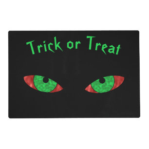 Evil Green Eyes Placemat