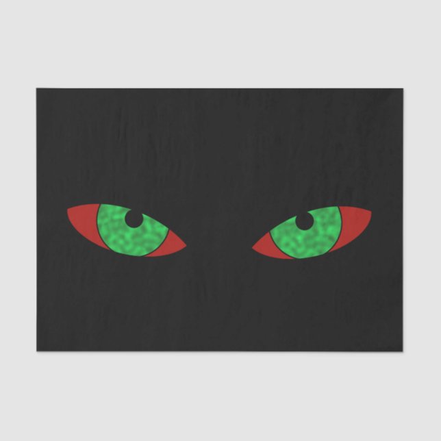Evil Green Eyes Tissue Paper (Front)
