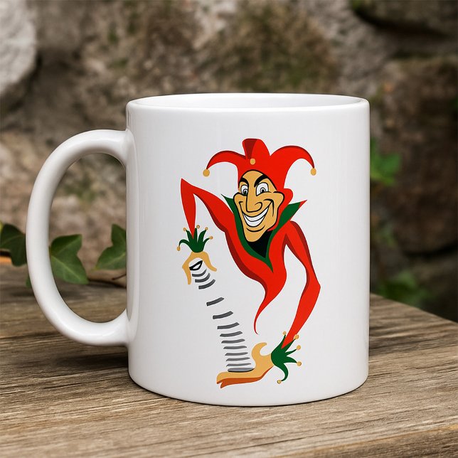 Evil Grinning Jester Joker with Jack-in-the-Box  Coffee Mug (Creator Uploaded)