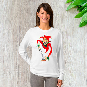 Evil Grinning Jester Joker with Jack-in-the-Box  T-Shirt