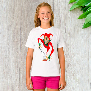 Evil Grinning Jester Joker with Jack-in-the-Box T-Shirt
