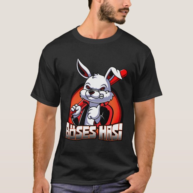 Evil Hasi Rabbit Easter Bunny T-Shirt (Front)
