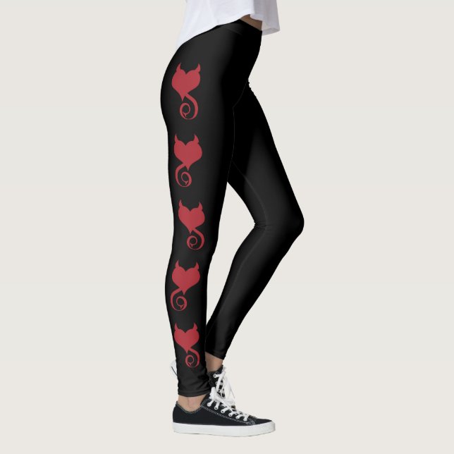 Evil Heart: Devil/Demon hearts Leggings (Right)