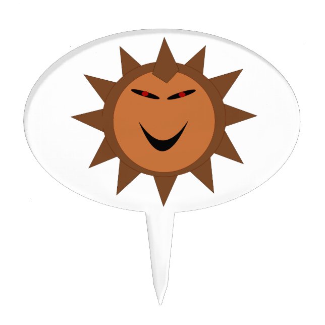 Evil Hedgehog Kawaii Goth Halloween Cake Pick (Front)