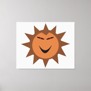 Evil Hedgehog Kawaii Goth Halloween Canvas Print