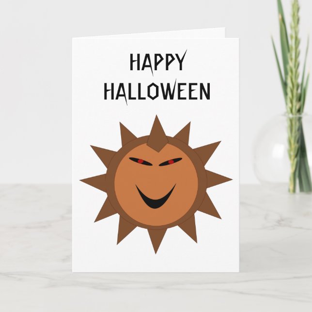 Evil Hedgehog Kawaii Goth Halloween Custom Card (Front)