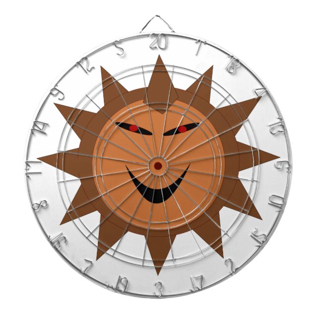 Evil Hedgehog Kawaii Goth Halloween Dart Board (Front)