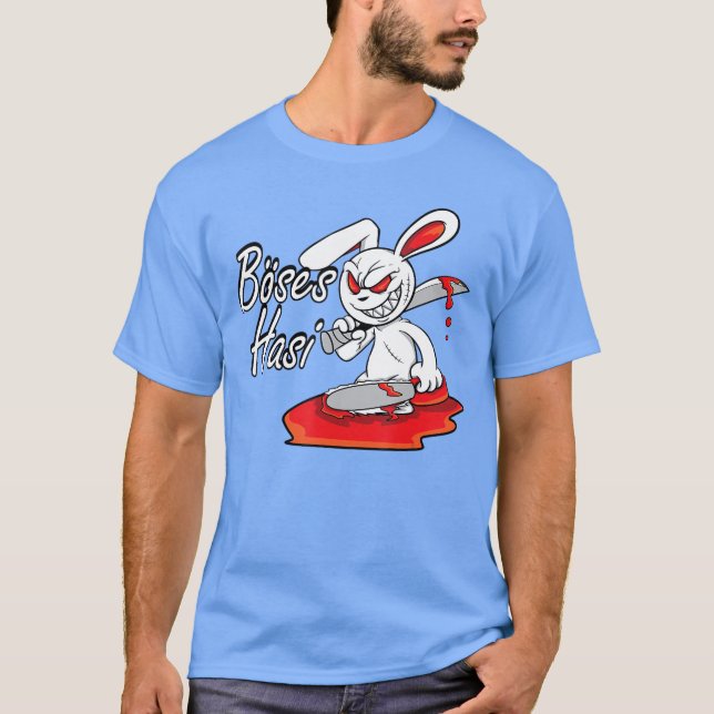 Evil Horror Hasi Funny Rabbit Saying Easter Gift g T-Shirt (Front)