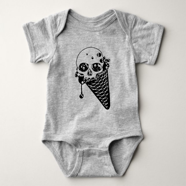 Evil Ice Cream Cone Baby Bodysuit (Front)