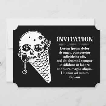 Evil Ice Cream Cone Invitation by opheliasart at Zazzle