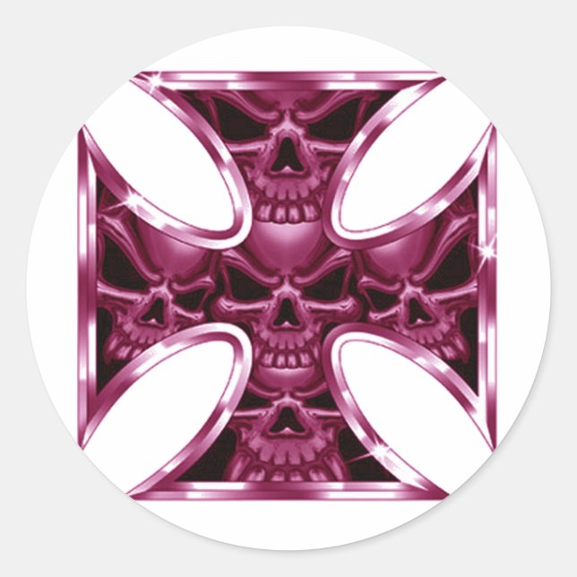 Evil Iron Cross 3 Classic Round Sticker (Front)