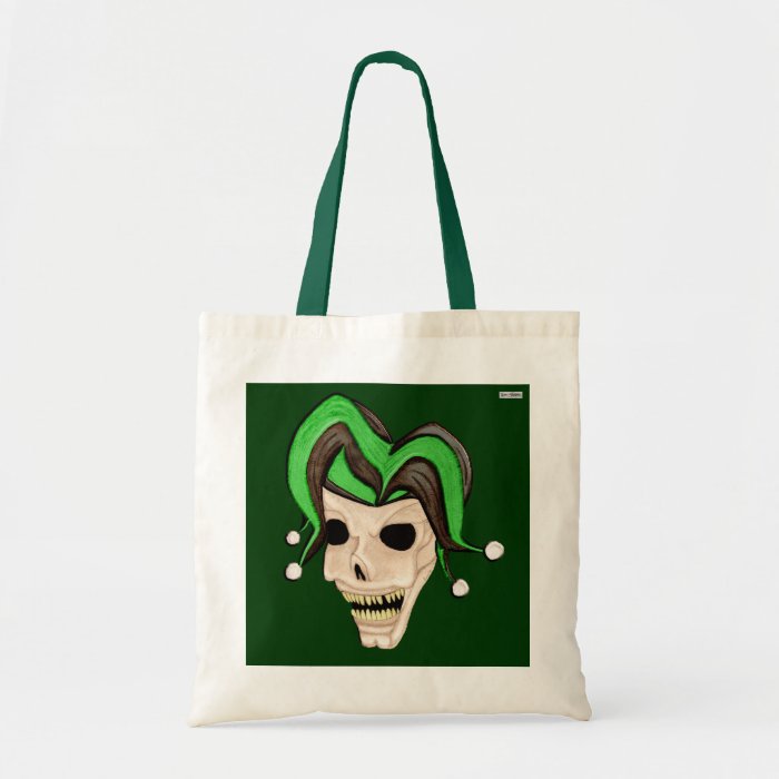 Evil Jester Skull (Green) Bag