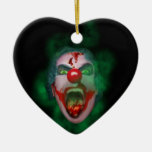 Evil Joker Clown Face Ceramic Ornament at Zazzle