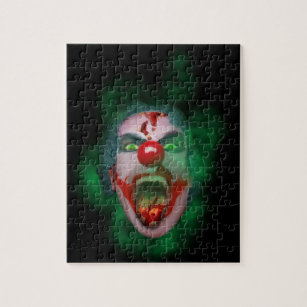 Evil Joker Clown Face Jigsaw Puzzle