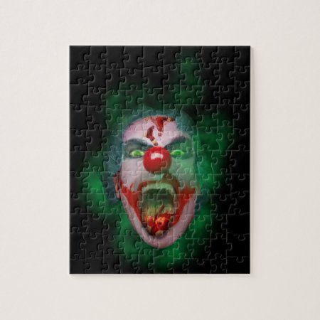 Evil Joker Clown Face Jigsaw Puzzle
