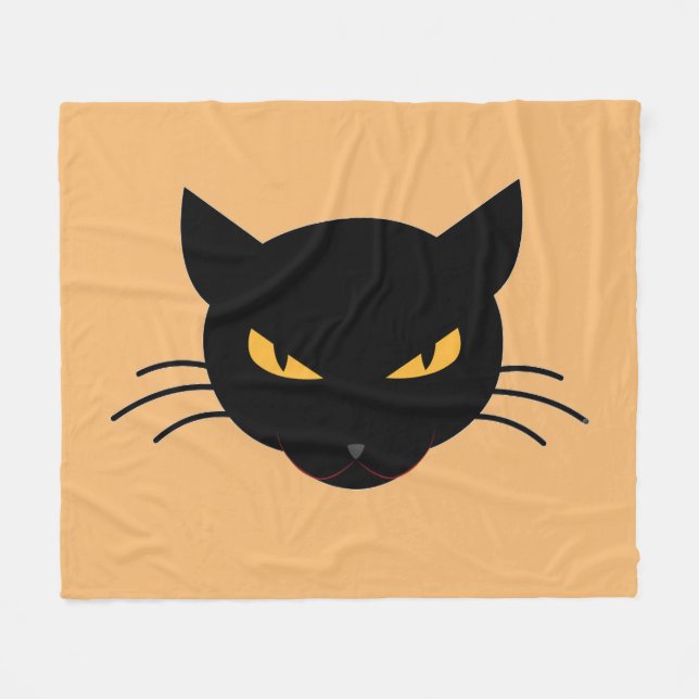 Evil Kitty Fleece Blanket (Front (Horizontal))