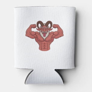 Evil Krampus Christmas Flexing Muscles Fitness  Can Cooler