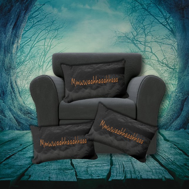 Evil Laughter Mmwwaahhaaahhaaa Halloween Lumbar Pillow (Creator Uploaded)