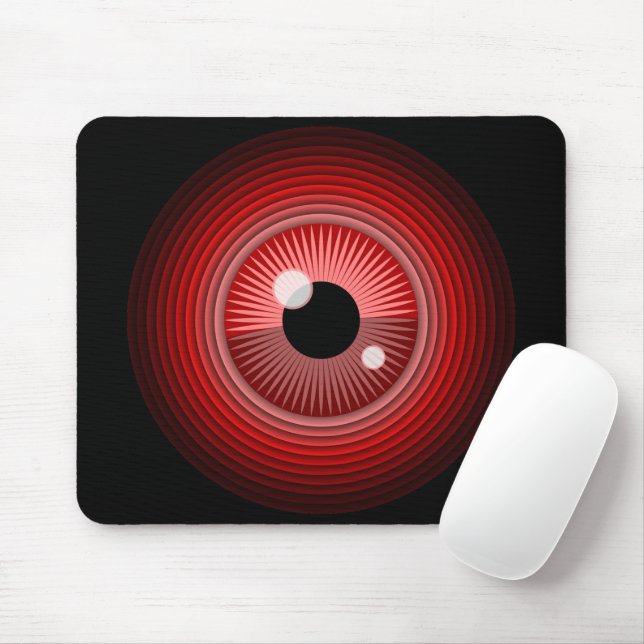 Evil Magic Black Red Eye of the Devil Mouse Pad (With Mouse)