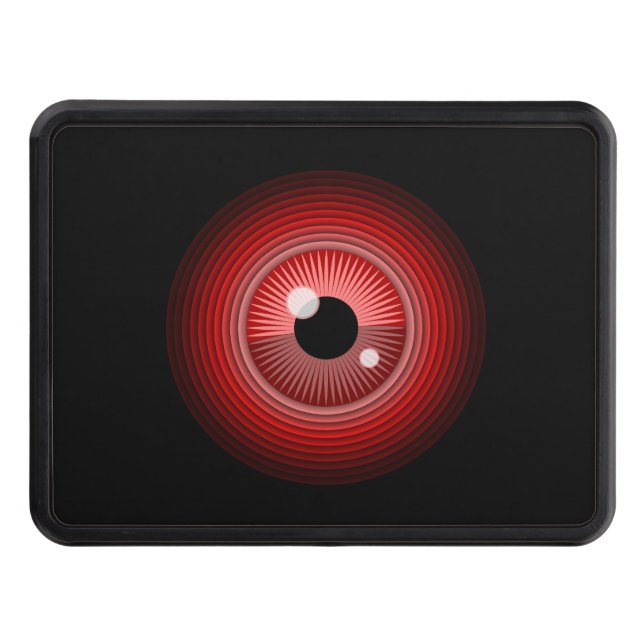Evil magic red eye of the devil trailer hitch cover (Front)