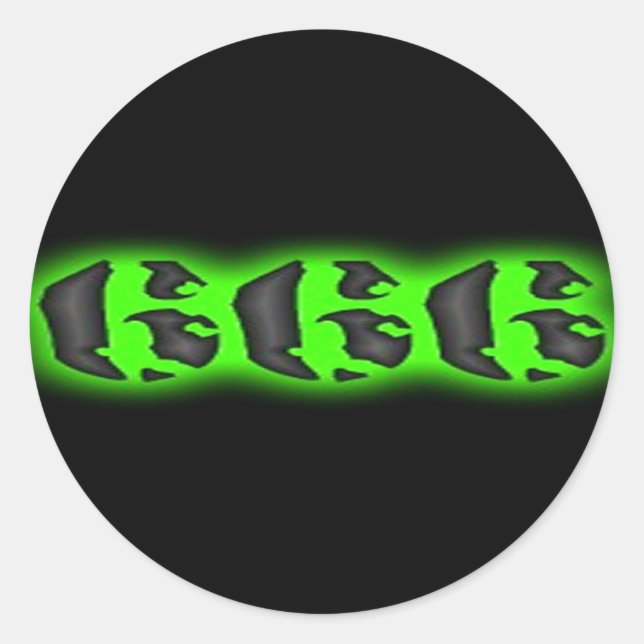 Evil Mark of the Beast | Halloween 666 Classic Round Sticker (Front)